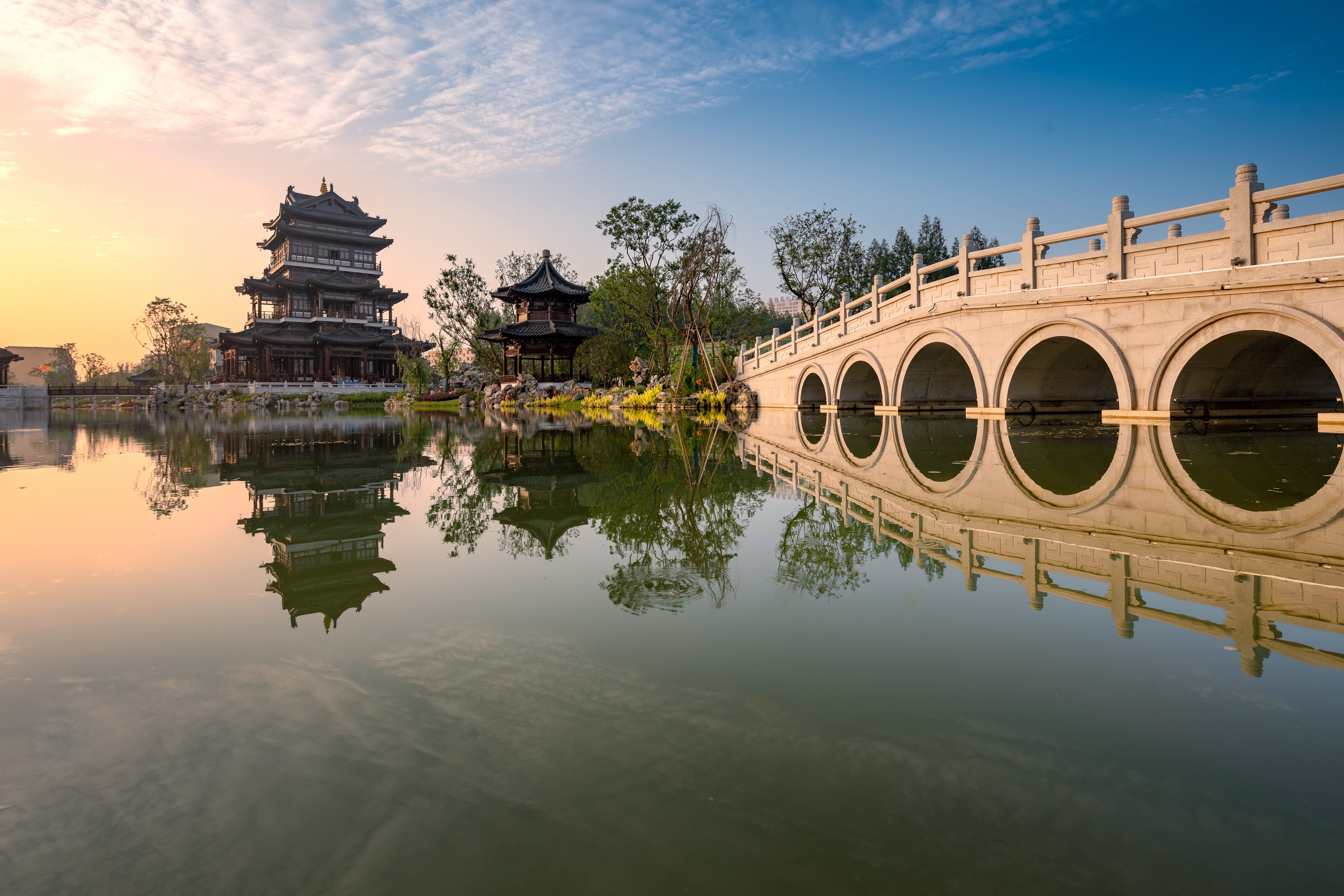 摯湖公園晨景